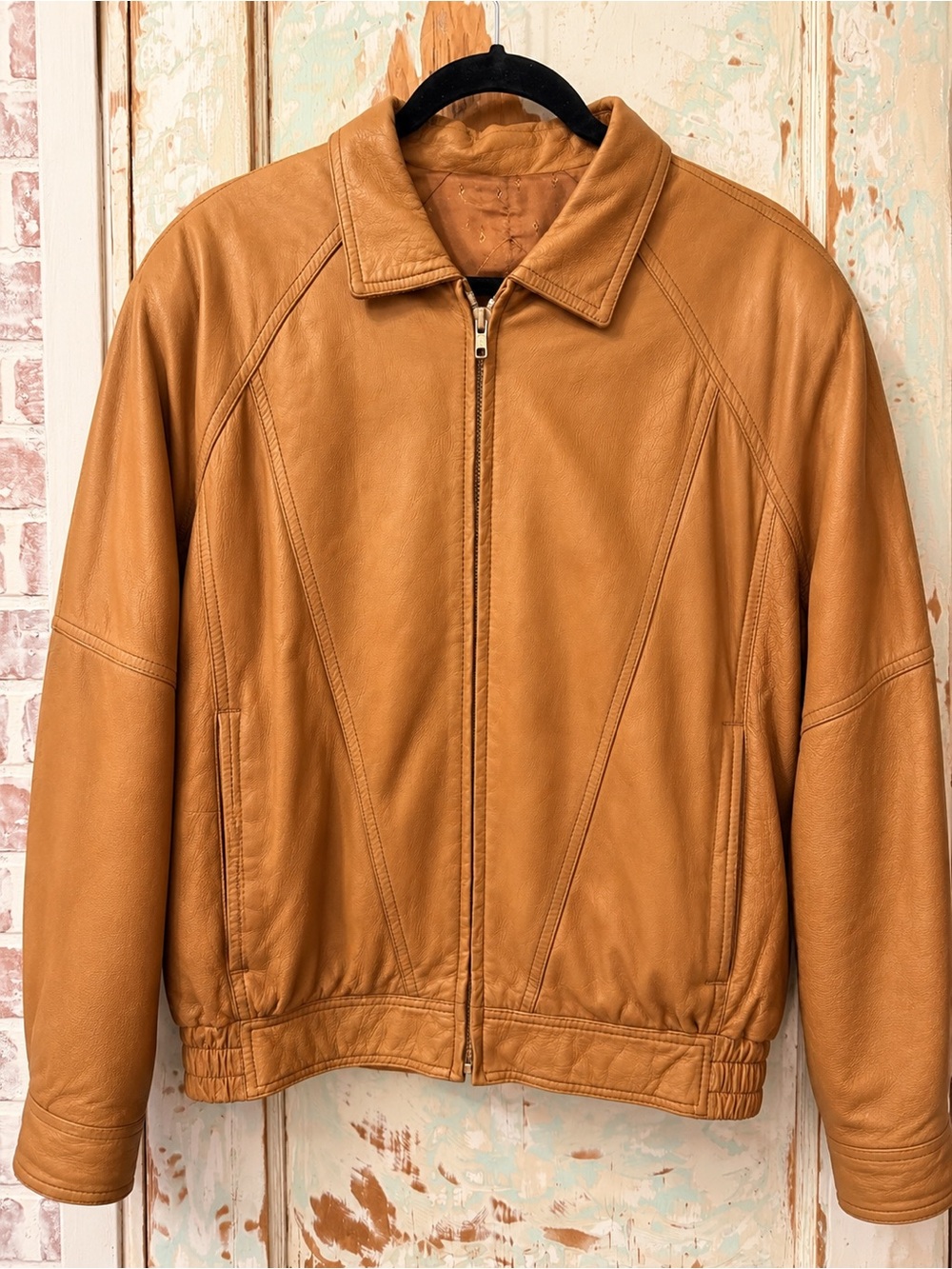 Vintage Remy Buttery Soft Leather Bomber Jacket Made in USA Size 40